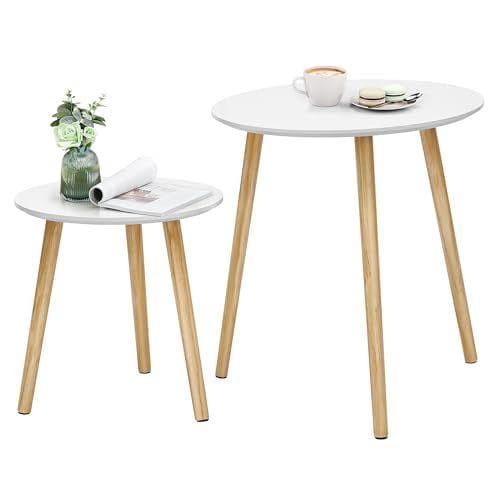SONGMICS - Juego de 2 mesas de café 