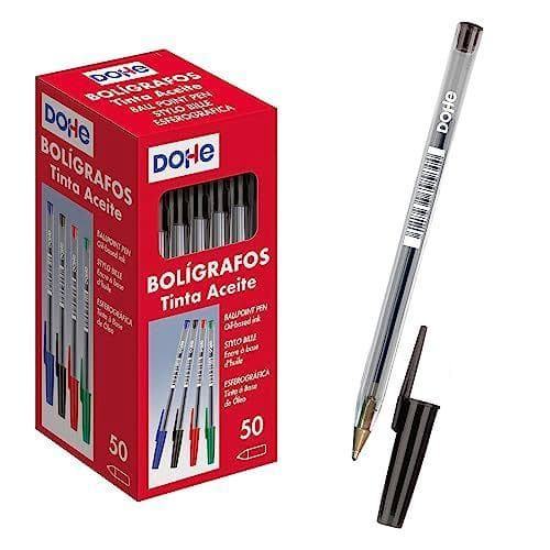 Dohe - 50 bolígrafos de color negro 
