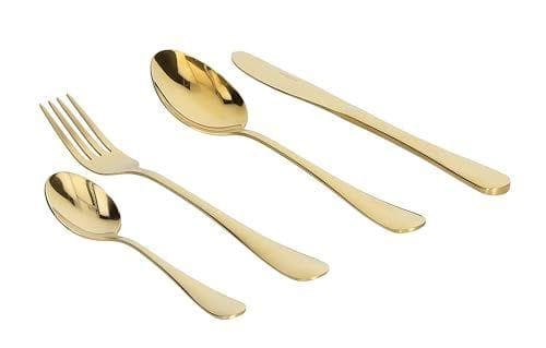 Tognana Golden - Servicio 24 cubiertos | Acero color oro