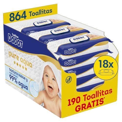 864 Toallitas Dodot Aqua para Bebé
