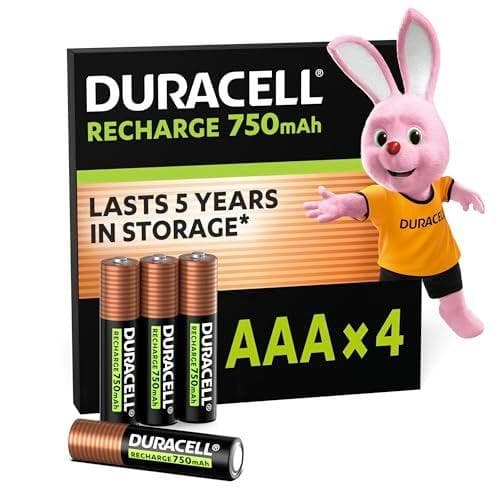 DURACELL - Pack de 4 pilas recargables 