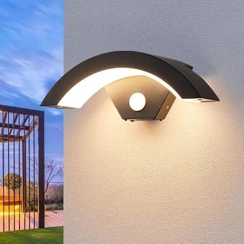 Comely - Aplique pared exterior con sensor de movimiento 
