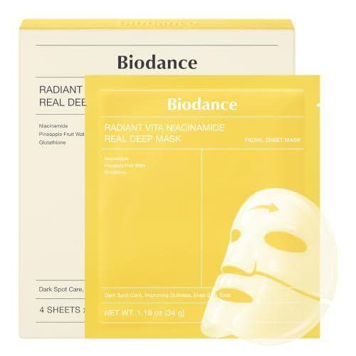 BIODANCE - 4 mascarillas radiant Vita C con niacinamida | Nocturna