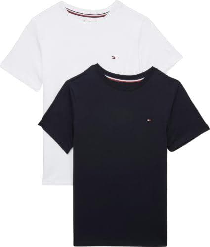 Tommy Hilfiger - Pack de 2 camisetas de niños con cuello redondo