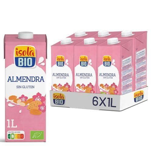 ISOLA BIO - Pack de 6 Unidades de 1 L de bebida ecológica vegetal de almendra 