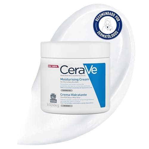 CeraVe - Crema hidratante para rostro y cuerpo | Piel seca a muy seca