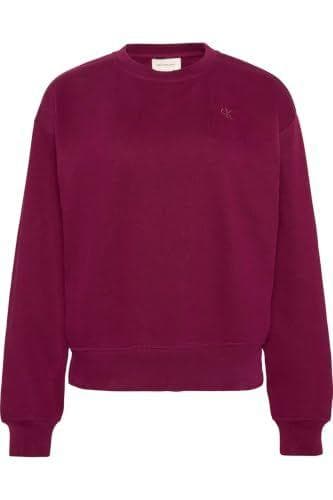 Calvin Klein Sudadera Mujer Archive Logo French Terry Crew Neck, Rojo (Berry Glaze), M