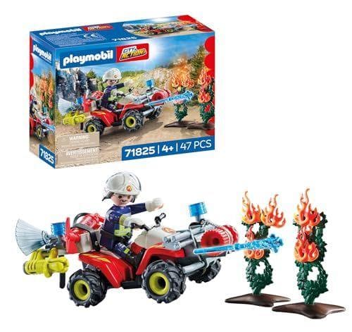 PLAYMOBIL -  Action Heroes: Quad de bomberos apaga incendios de setos 