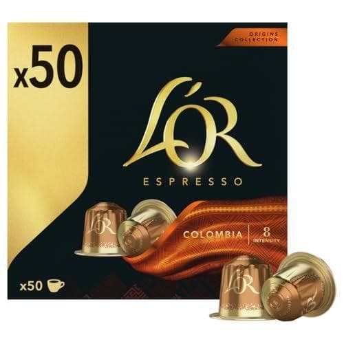 L'OR Espresso - 50 cápsulas de café Colombia | Intensidad 8 | Compatibles Nespresso