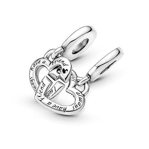 Pandora - Colgante divisible con diseño de corazones e inscripción