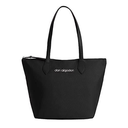 DON ALGODON - Bolso estilo tote con cremallera para mujer
