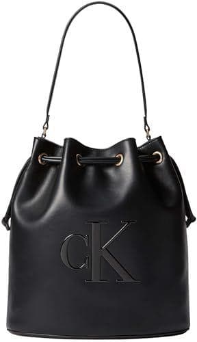 Calvin Klein - Bolso satchel con cierre de cordón ajustable