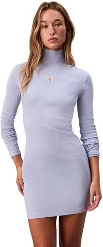 Calvin Klein - Vestido bodycon con cuello alto para mujer