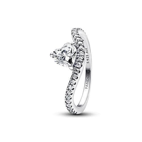 PANDORA -  Anillo de mujer con forma de corazón pavé
