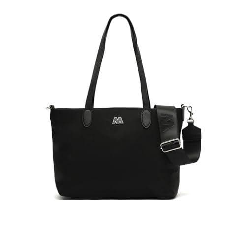 MISAKO - Bolso shopper de nylon con asa bandolera 