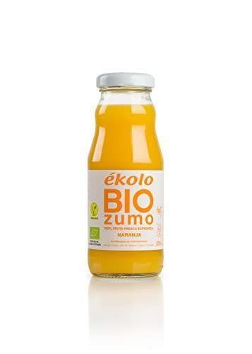 EKOLO Zumo De Naranja Ecológico, 100% Exprimido, 12 Botellas x 200Ml 2400 ml
