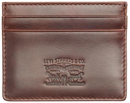 Levi's - Tarjetero de piel 