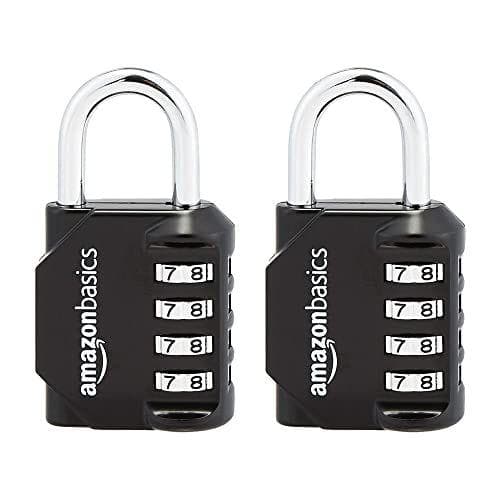 Amazon Basics AB-PL111 - Pack de 2 candados de cerradura con combinación