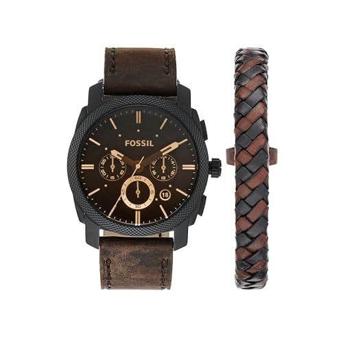 Fossil - Reloj para hombre y pulsera de piel