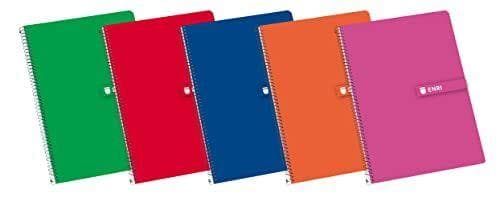 Enri - Pack de 5 cuadernos A4 (Folio)