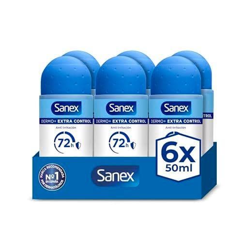 Sanex Dermo+ Extra Control - Pack de 3 roll-on en desodorante antitranspirante