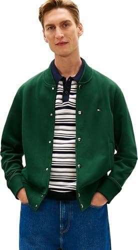 Tommy Hilfiger - Cazadora bomber con tapeta de botones