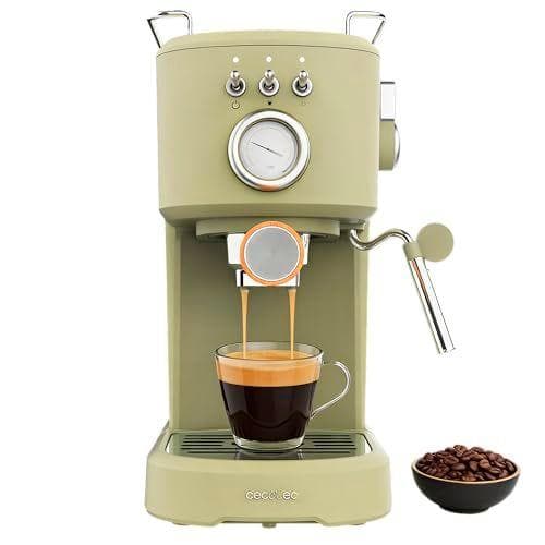 Cecotec - Cafetera 20 Retro Green Elite