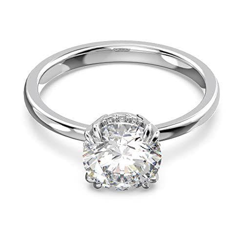 Swarovski - Anillo de cóctel Constella | Talla redonda | Baño de rodio