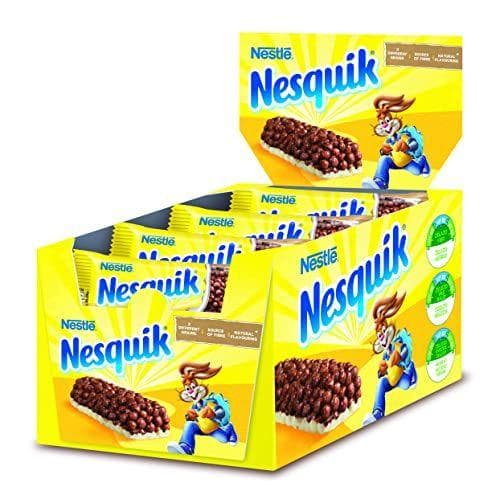 Nestlé - Pack de 16 barritas de cereales integrales Nestlé Nesquik con chocolate