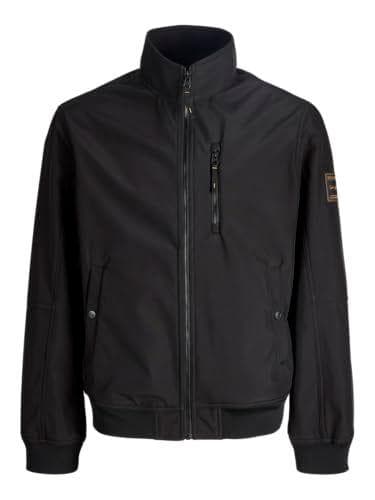 JACK & JONES Jjeparker Softshell Bomber Sn, Negro, M