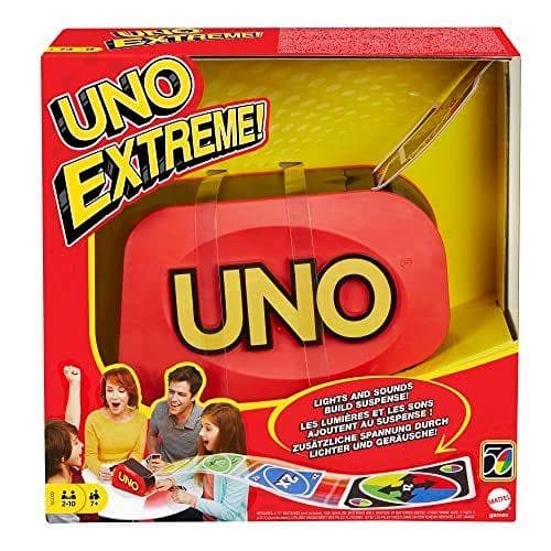 UNO Extreme - Juego de cartas familiar con lanzador