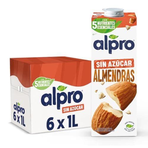 Alpro - Pack de 6 bebidas de almendras sin azúcar con calcio y vitaminas añadidas