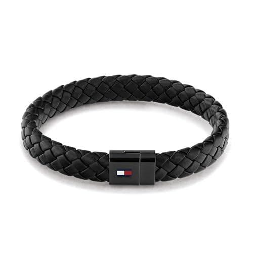 Tommy Hilfiger - Pulsera para hombre de piel con cierre magnético