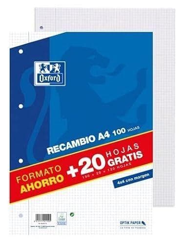Oxford Classic - Paquete retractilado de 120 hojas sueltas