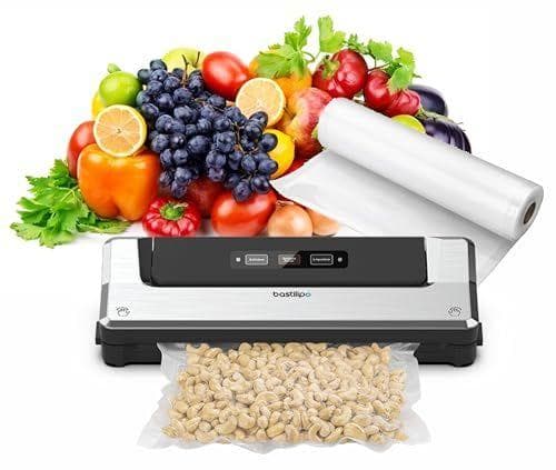 Bastilipo - Envasadora de vacío con 2 modos solido y liquidos