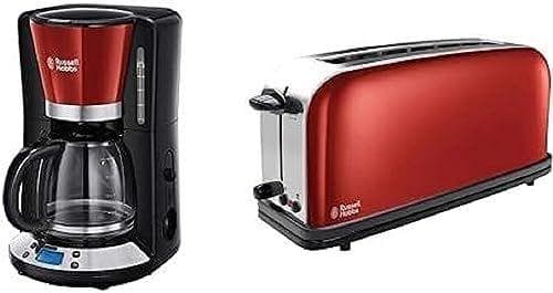 Russell Hobbs - Cafetera de goteo + tostadora de acero inoxidable