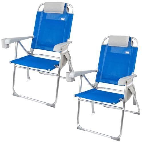 AKTIVE - Pack 2 sillas de playa plegables
