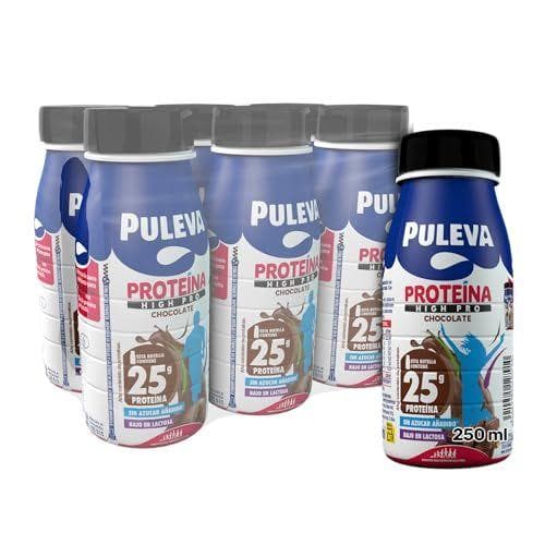 Puleva - Pack de 6 botellines de leche altas en proteína | Chocolate