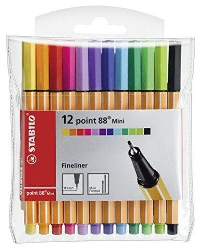 STABILO - Pack de 12 rotuladores de punta fina | point 88 Mini
