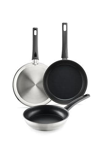BRA Antistick Inox - Set 3 sartenes 18/22/26 cm  