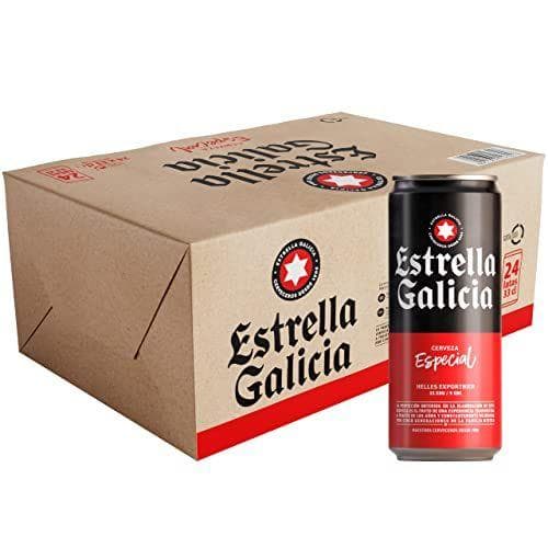 Estrella Galicia Especial - Cerveza Lager Especial, Pack de 24 Latas x 33 cl