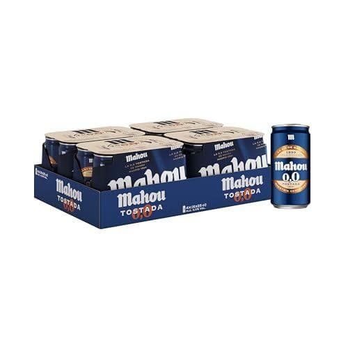 Mahou 0,0 Tostada - Pack de 24 latas de cerveza tostada sin alcohol