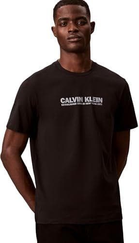 Calvin Klein - Camiseta de manga corta para hombre con cuello redondo