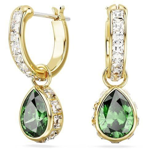 Swarovski - Pendientes Stilla | Talla pera | Baño tono oro