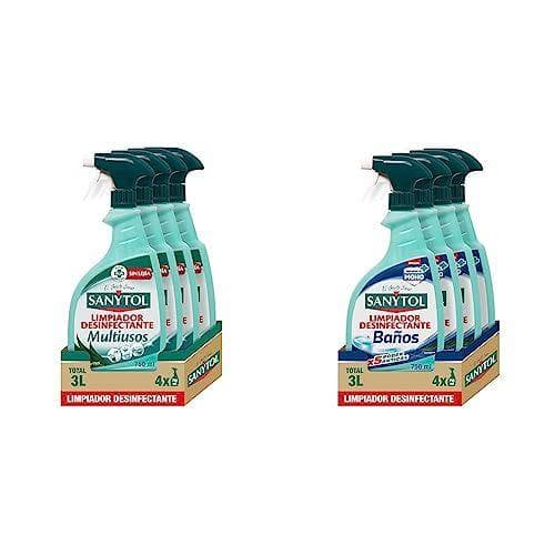 Sanytol - Pack de 4 limpiadores desinfectantes multiusos