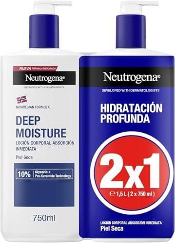 Neutrogena Fórmula Noruega Hidratación Profunda - Pack de 2 loción corporal de absorción inmediata 