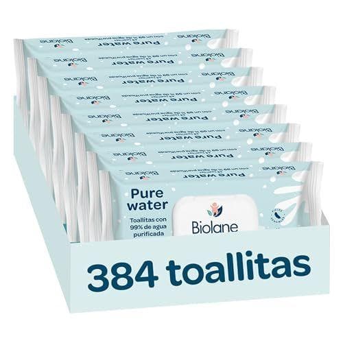 ​Biolane - 8 packs de 48 toallitas Pure Water Bebé