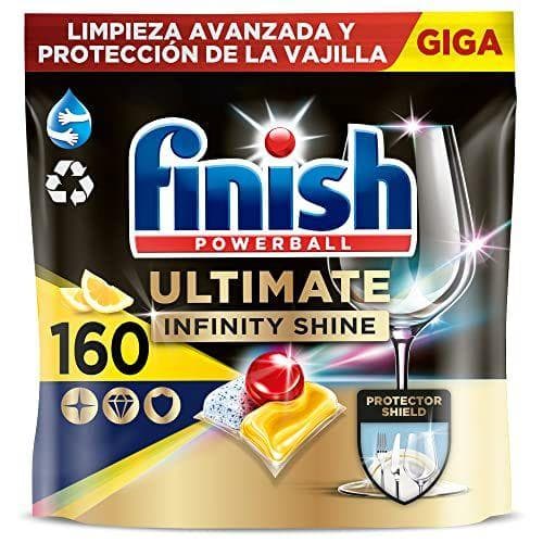 Finish - Powerball Ultimate Infinity Shine - Pastillas para el lavavajillas ( 2 packs de 80, total 160 Pastillas) 