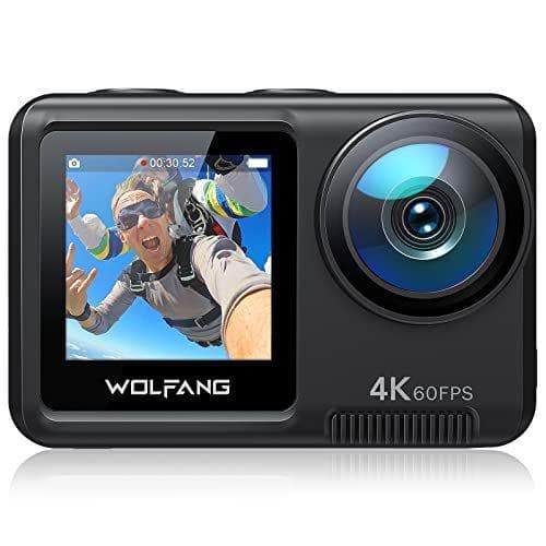 WOLFANG GA420 - Cámara deportiva doble pantalla 4K