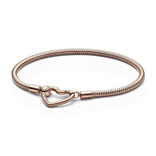 Pandora - Pulsera cadena de serpiente con cierre de corazón